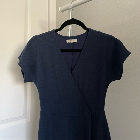 Madewell Blue Wrap Dress - Picture 7 of 8